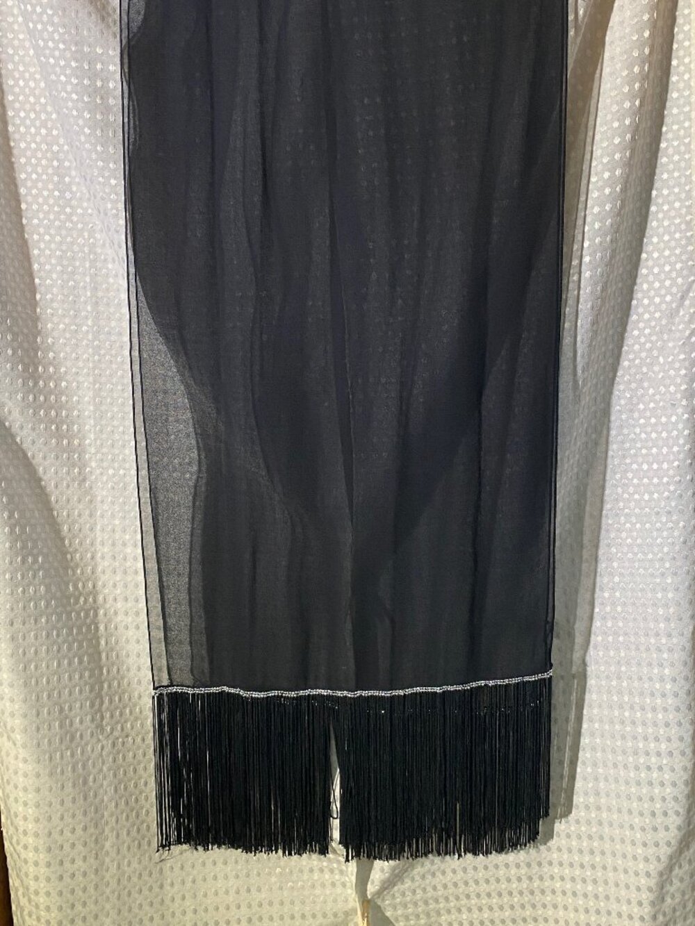 Lane Bryant Black Fringe Scarf